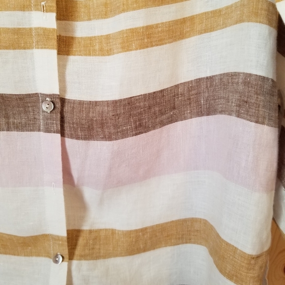 Rachel Zoe Linen Striped Tunic Top - Picture 6 of 8